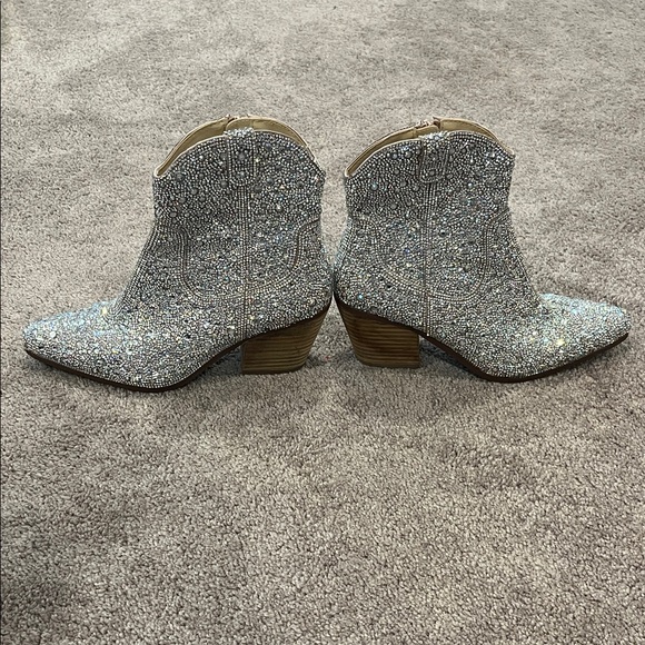 Betsey Johnson Emory Rhinestone Western Boot - Picture 5 of 8
